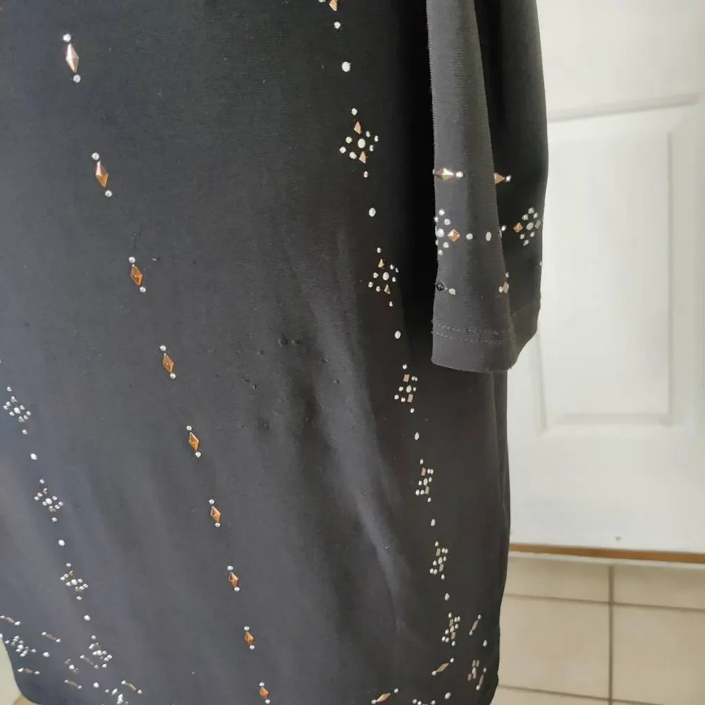 WHBM Cold Shoulder High Neck Long Sleeve Dress Cocktail Sz XXS‎ - Picture 12 of 12